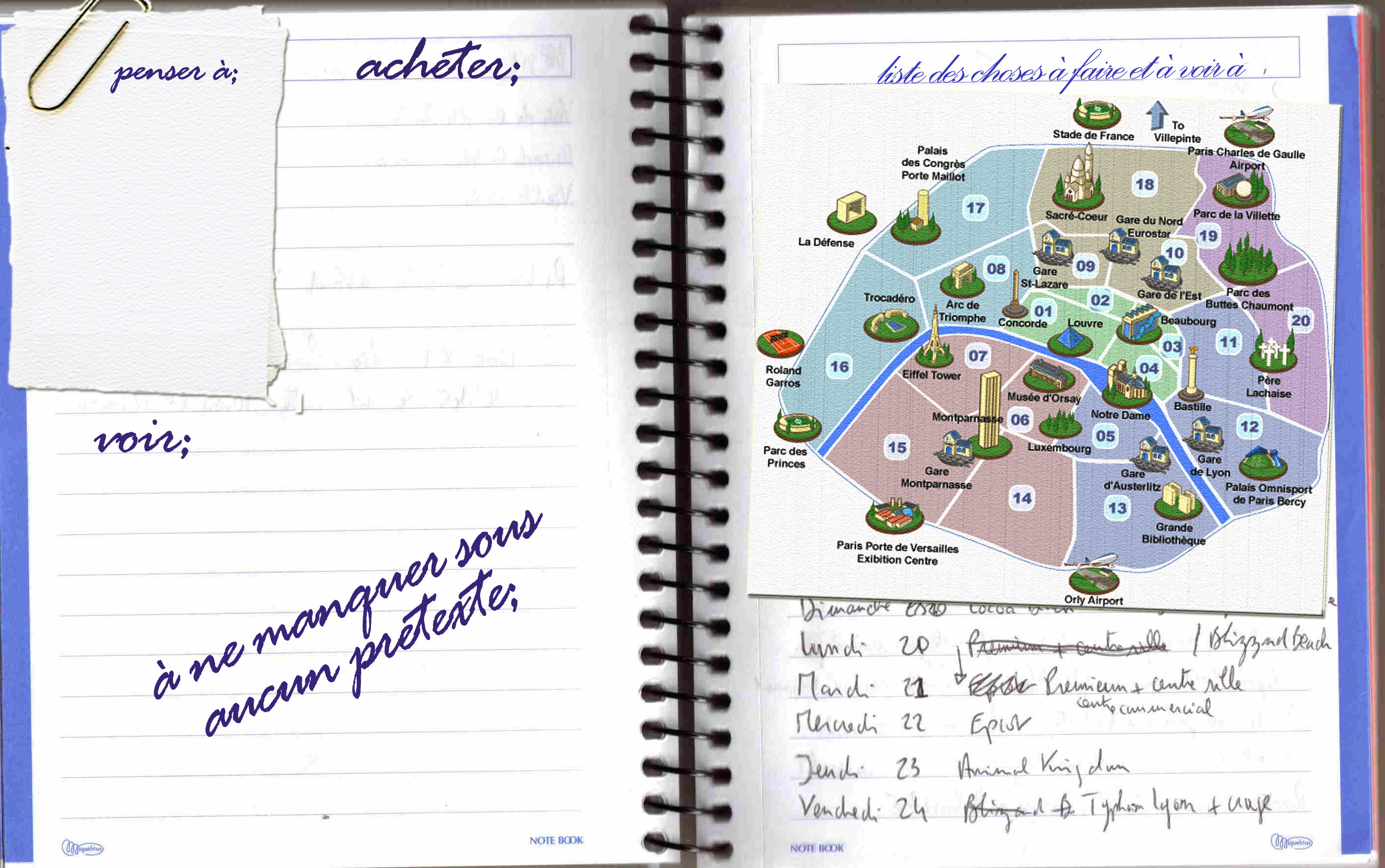 Feuille de route  remplir par tes soins